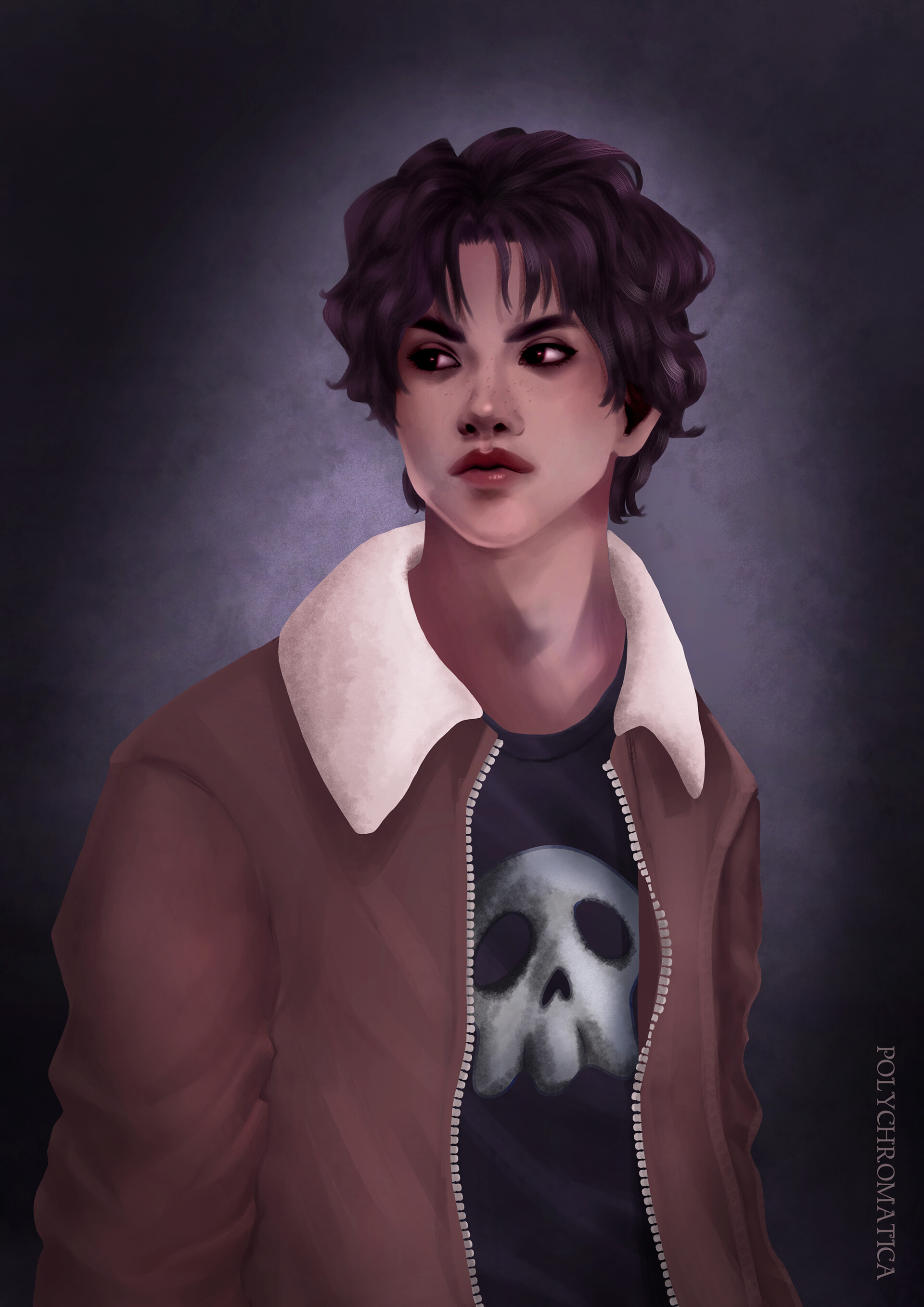 Ilustração autoral de Nico di Angelo de Percy Jackson e os Olimpianos