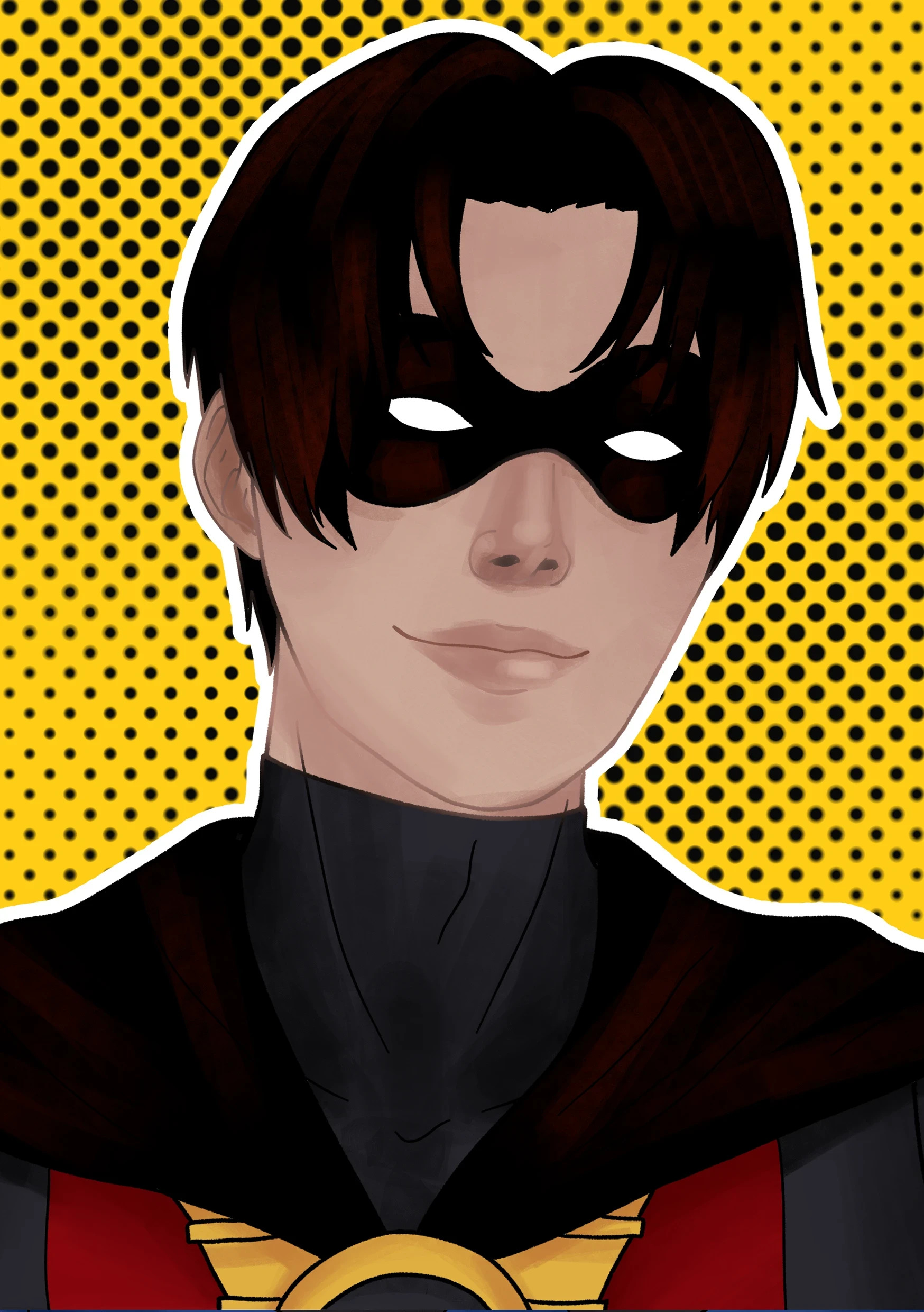 Ilustração autoral de Red Robin da DC Comics