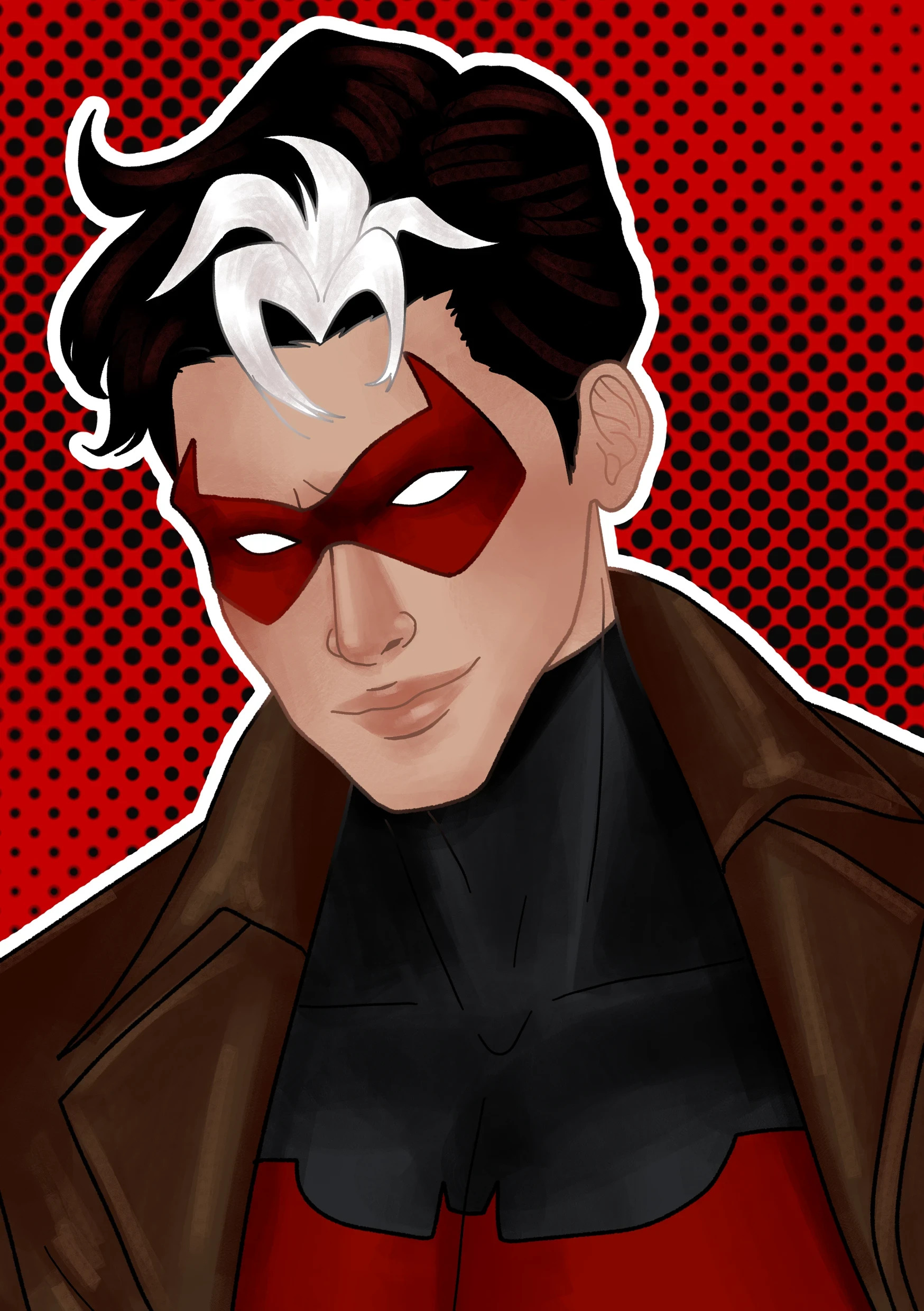 Ilustração autoral de Red Hood da DC Comics