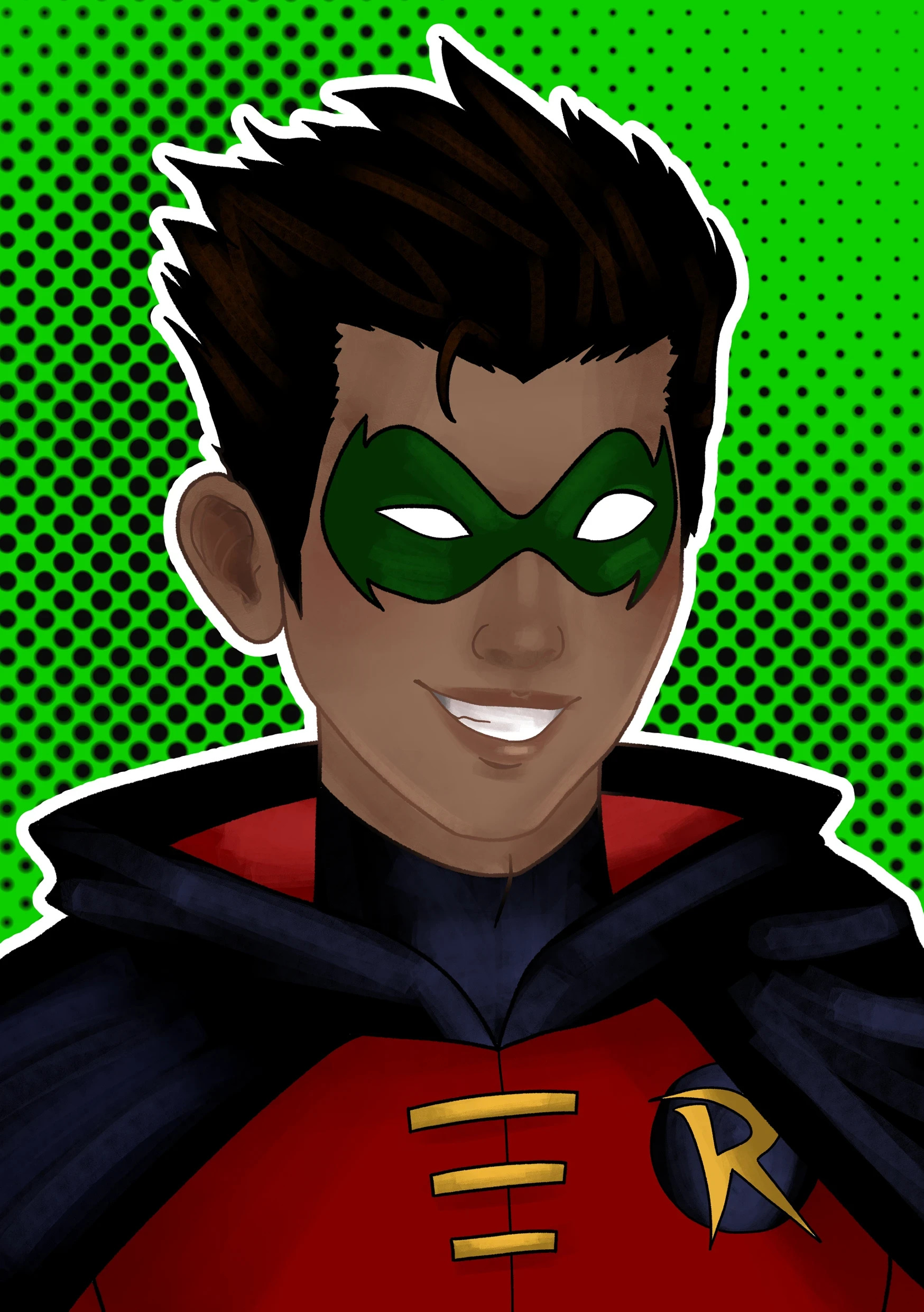 Ilustração autoral de Robin da DC Comics